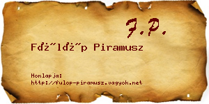 Fülöp Piramusz névjegykártya